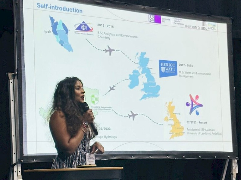 Devakunjari Vadibeler speaks at Flood and Coast 2024 event